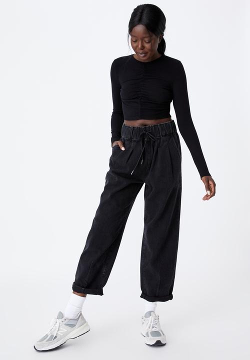 Factorie - Denim balloon jogger - thrift black