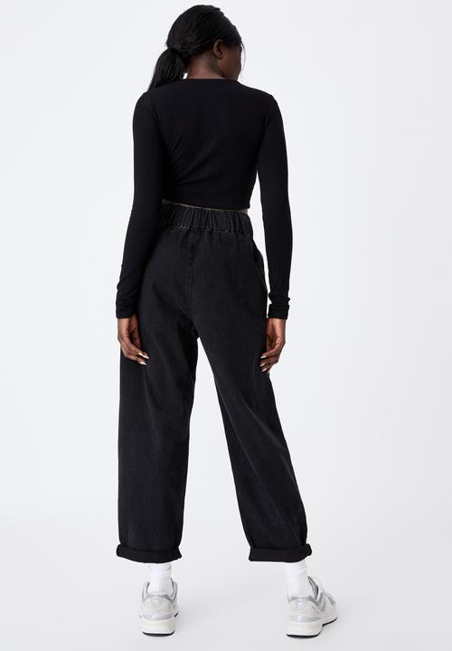Factorie - Denim balloon jogger - thrift black