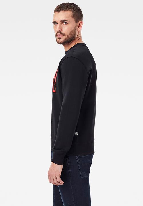 G-STAR - Raw r long sleeve  sweat - dk black