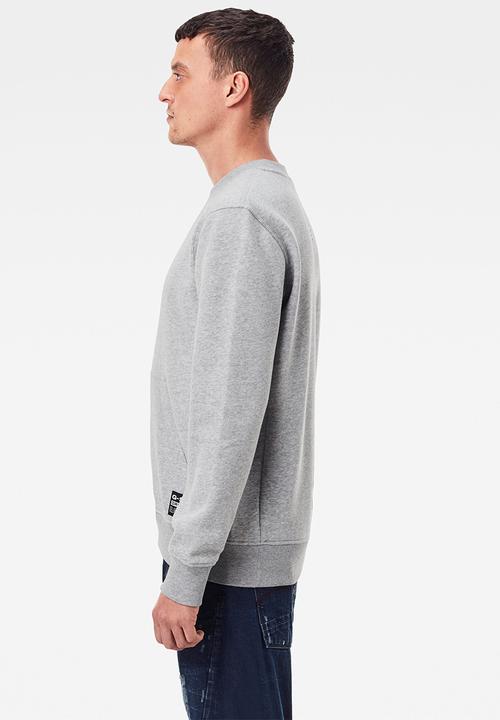G-STAR - Multi graphic pkt r long sleeve sweat - grey htr