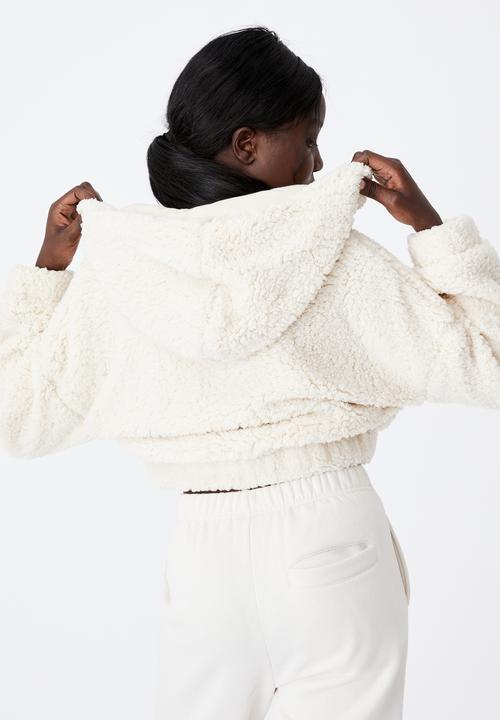 Factorie - Crop teddy jacket - ecru