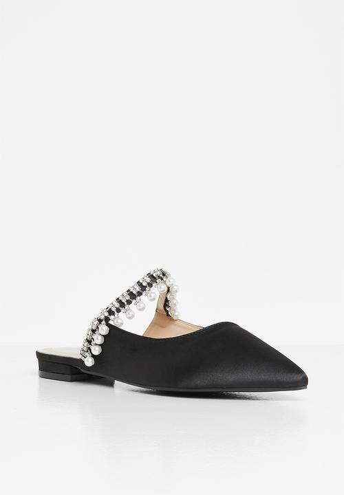 SISSY BOY - Pearl around mule - black