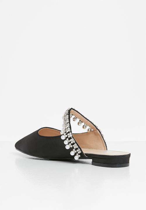 SISSY BOY - Pearl around mule - black