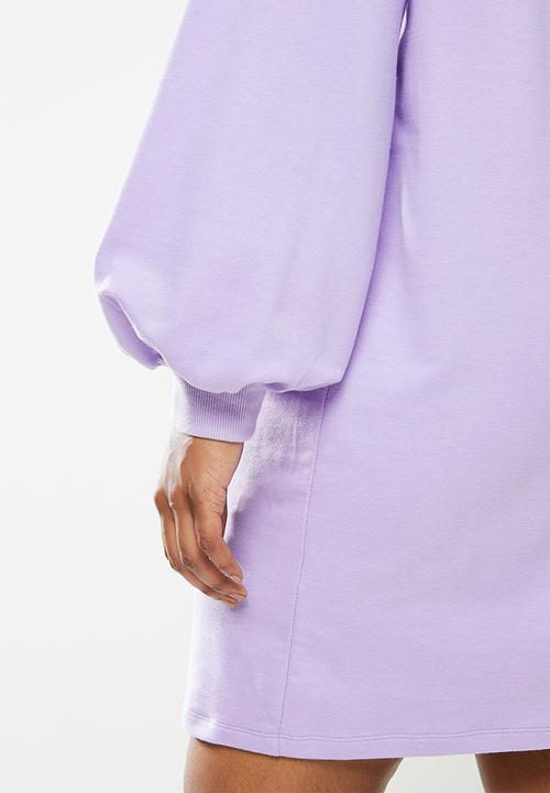 Blake - Fleece oversized sweater dress - lilac