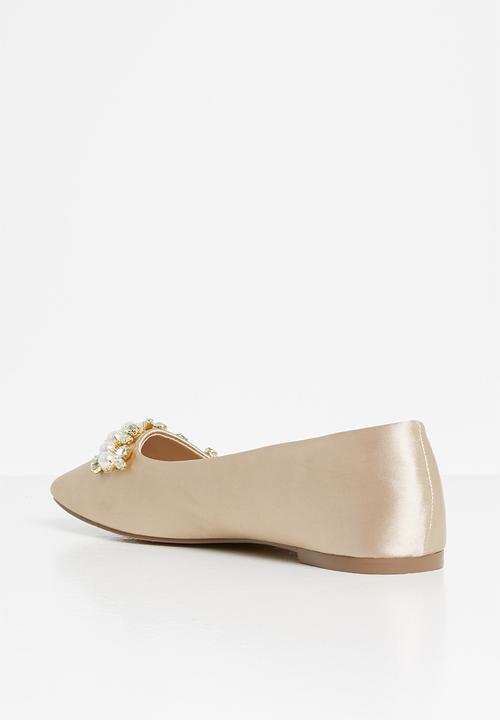 SISSY BOY - Let it satin pump - neutral