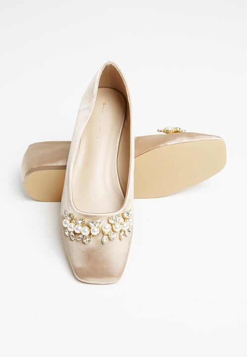 SISSY BOY - Let it satin pump - neutral