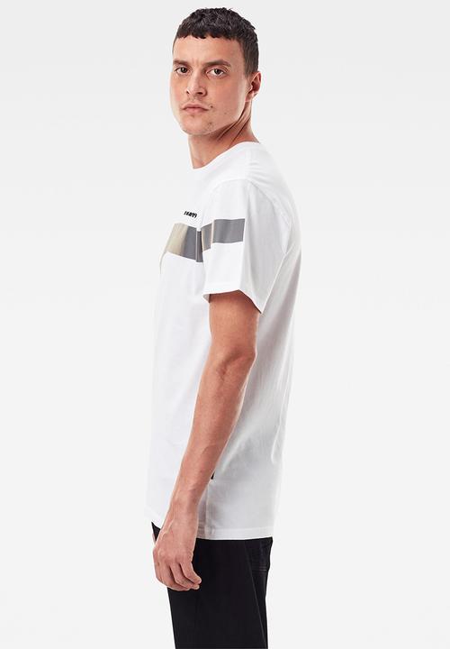 G-STAR - 1 reflective graphic r short sleeve tee - white