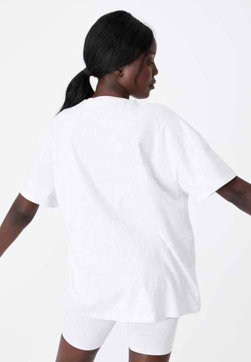 Factorie - Super relaxed graphic tee - silver marle