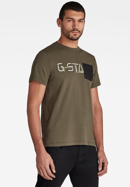 G-STAR - Ripstop pkt graphic r short sleeve tee - combat