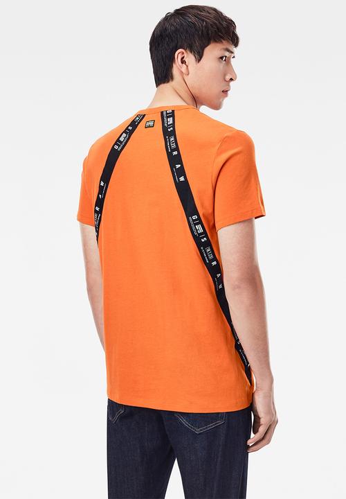 G-STAR - Sport a tape r short sleeve tee - acid orange