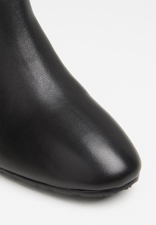 POLO - Amber leather heeled ankle boot - black