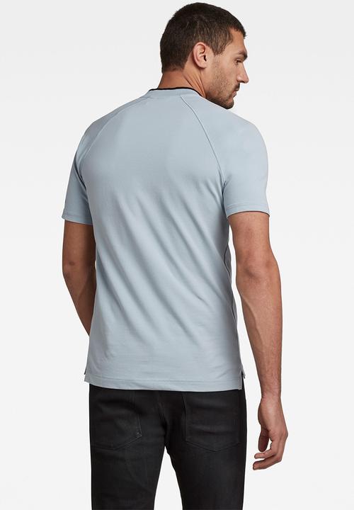 G-STAR - Baseball collar graphic short sleeve slim polo - faze blue