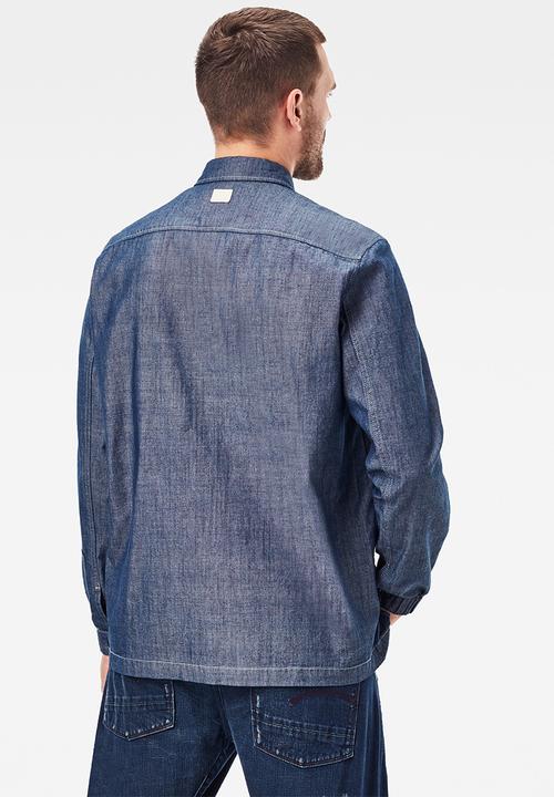G-STAR - Multi slant pocket relaxed long sleeve shirt - rinesd