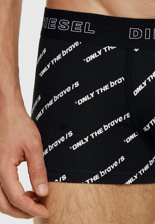 Diesel  - 3 Pack umbx-damien boxer shorts - black & white