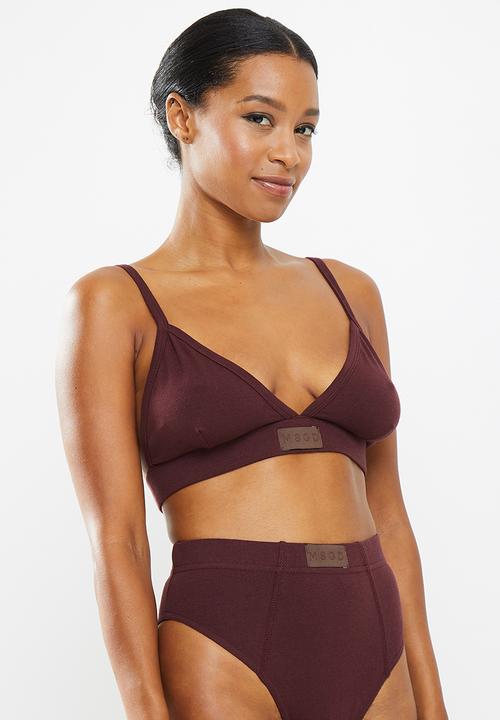 Missguided - Msgd soft triangle bra - burgundy
