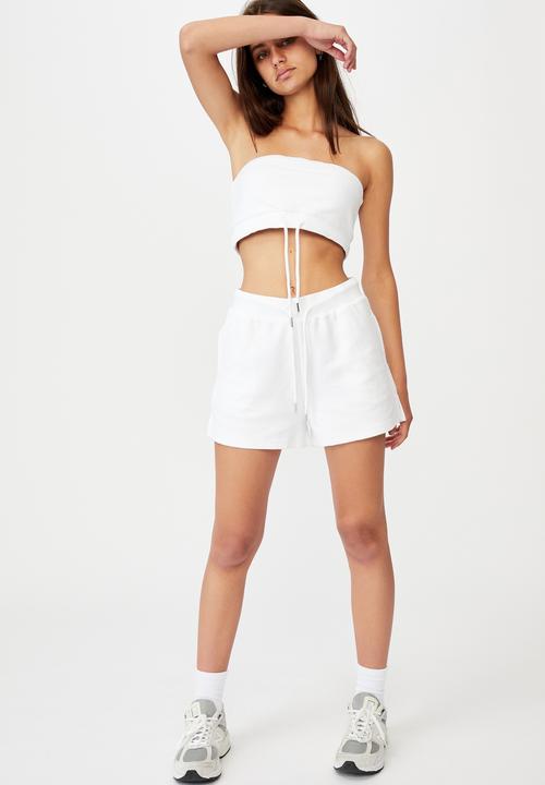 Factorie - Reverse fleece short - white