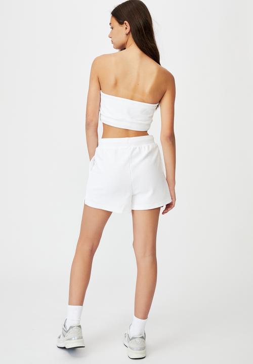Factorie - Reverse fleece short - white