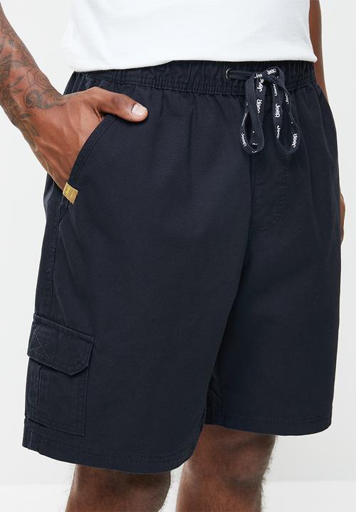 JEEP - Hardwearing elasticated shorts - navy