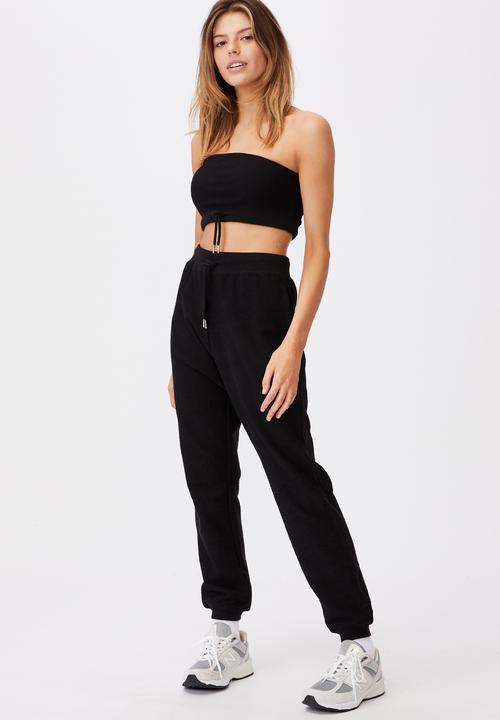 Factorie - Reverse fleece bandeau - black
