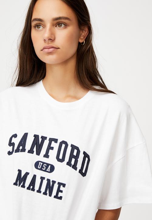 Factorie - Super relaxed graphic tee - white