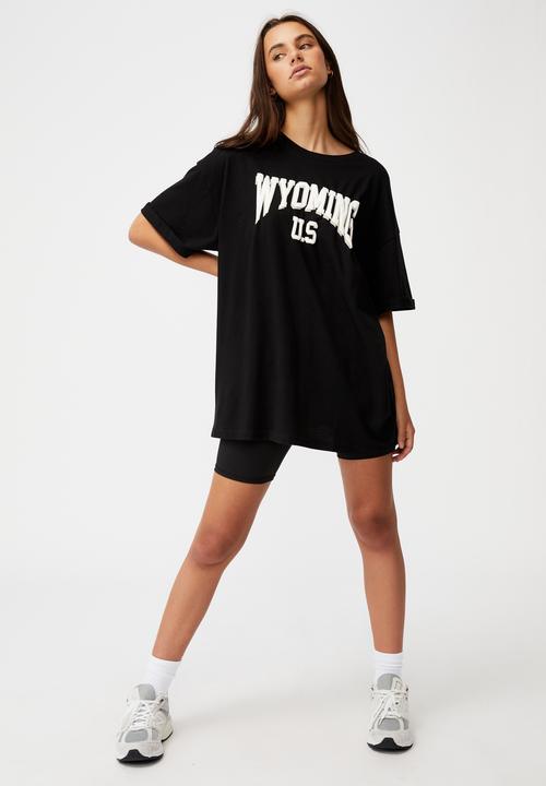Factorie - Oversized graphic T-shirt - black