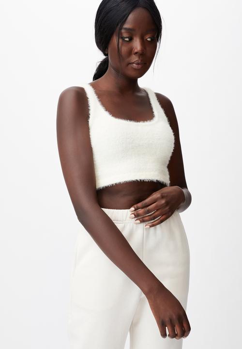 Factorie - Fluffy knit tank - white