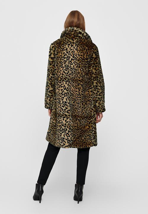 Jacqueline de Yong - Vivienne faux fur long - brown & black 