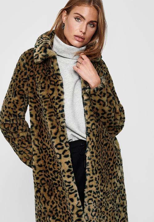 Jacqueline de Yong - Vivienne faux fur long - brown & black 