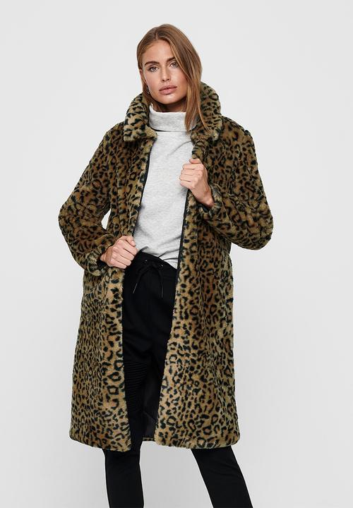 Jacqueline de Yong - Vivienne faux fur long - brown & black 