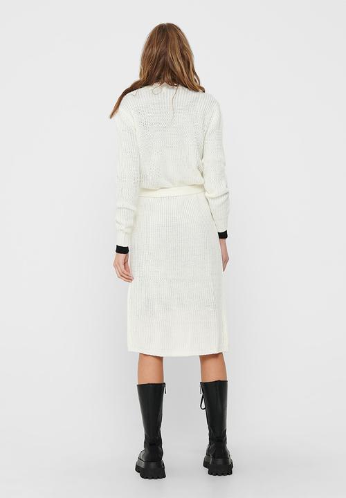 Jacqueline de Yong - Gurli long sleeve belt cardigan knit - cream 