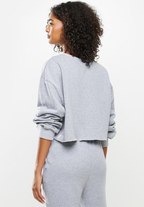 Blake - Fleece crew neck sweater - grey