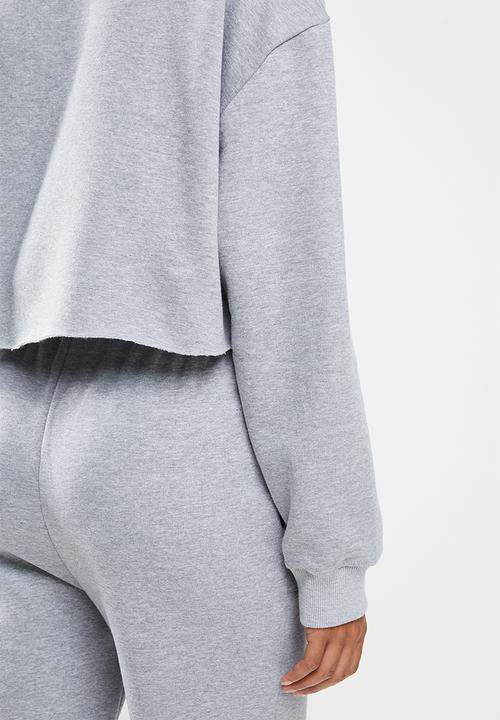 Blake - Fleece crew neck sweater - grey