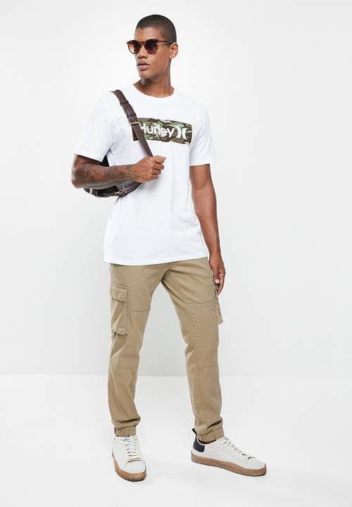 Hurley - Oao boxed iwa camo prem short sleeve - white