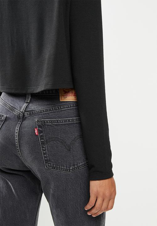 Blake - Loose cropped cardi - black
