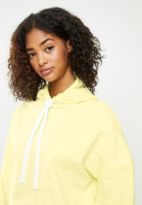 Blake - Fleece cropped hoodie - yellow