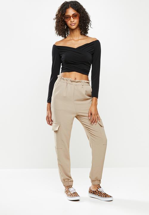 Blake - Cargo paperbag pant - neutral