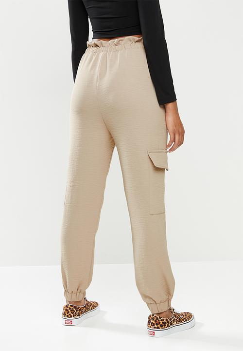 Blake - Cargo paperbag pant - neutral