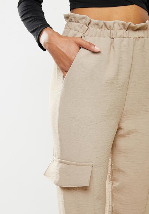 Blake - Cargo paperbag pant - neutral