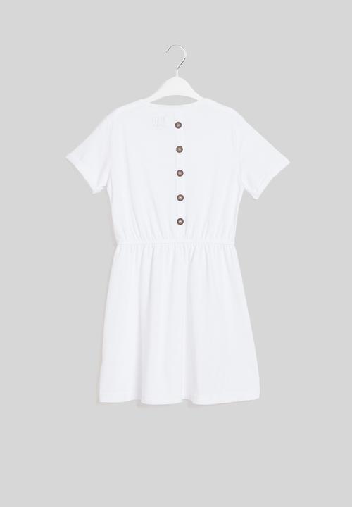 Rebel Republic - Girls jersey dress - white