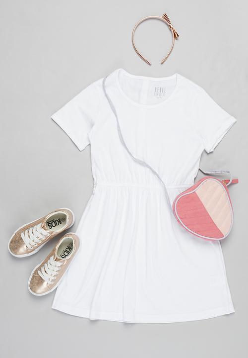 Rebel Republic - Girls jersey dress - white