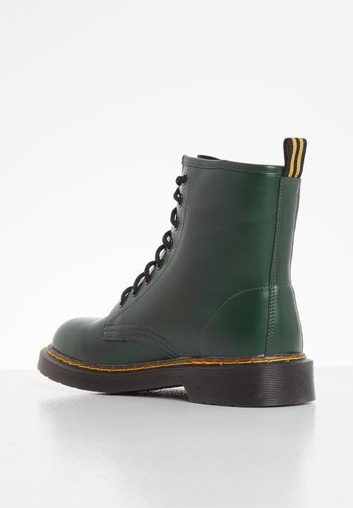 Plum - Lavigne combat boot - green