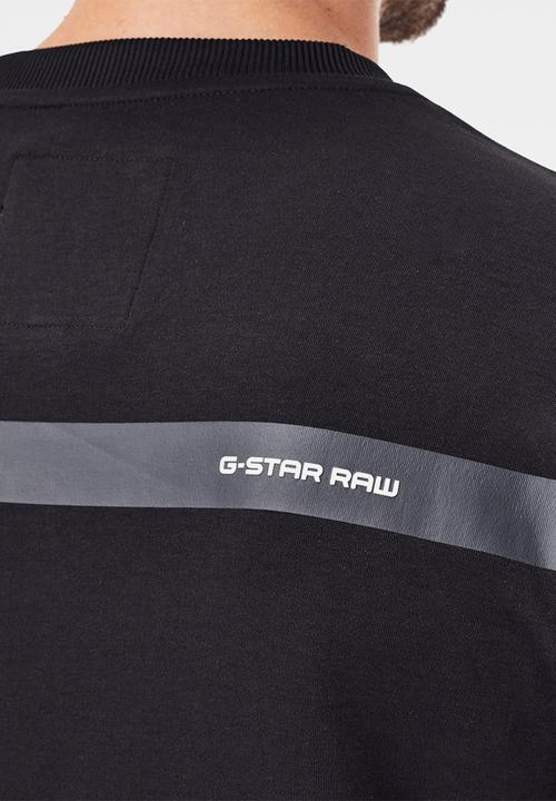 G-STAR - Box logo pocket tweater r long sleeve tee - dk black