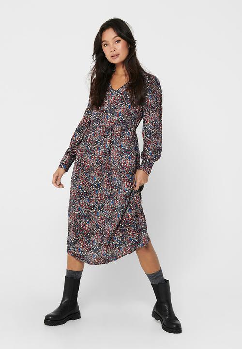 Jacqueline de Yong - Liv midi dress - multi 