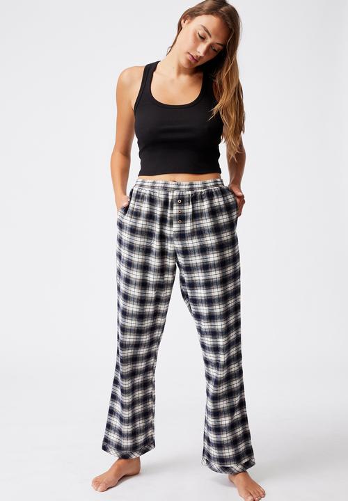 Cotton On - Warm flannel sleep pant - mini check navy