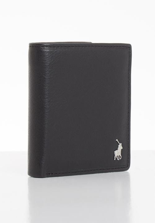 POLO - Nappa billfold with extra flap - black