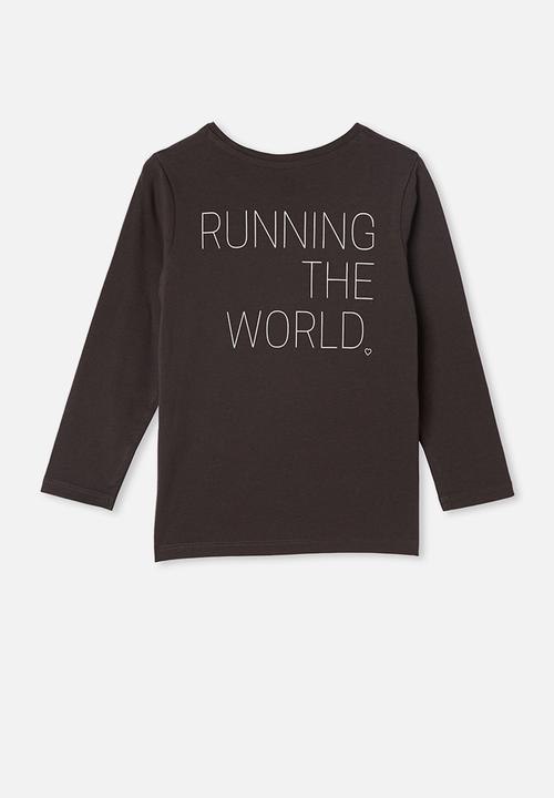 Cotton On - Penelope long sleeve tee - charcoal 