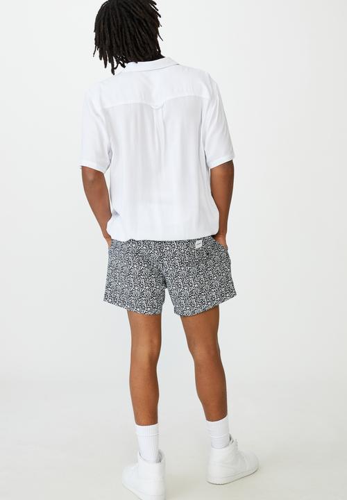 Factorie - Resort short - black & white