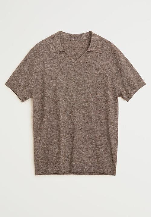 MANGO - Oasis polo - brown