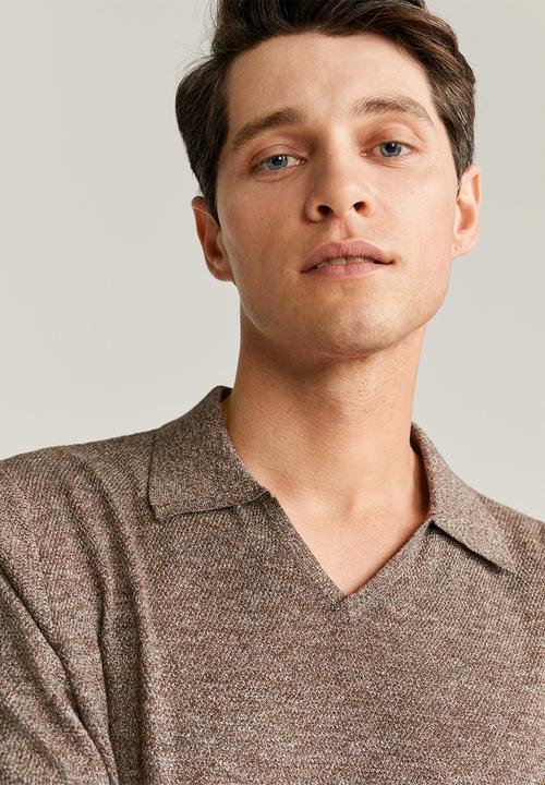 MANGO - Oasis polo - brown