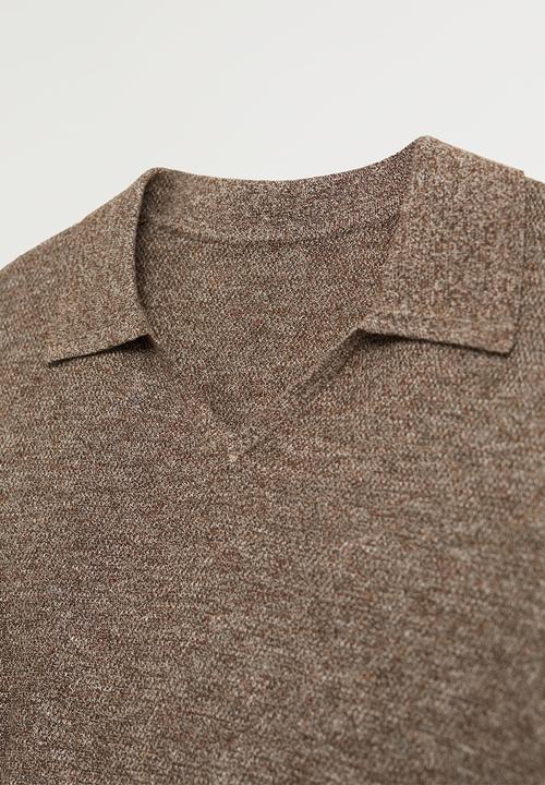MANGO - Oasis polo - brown